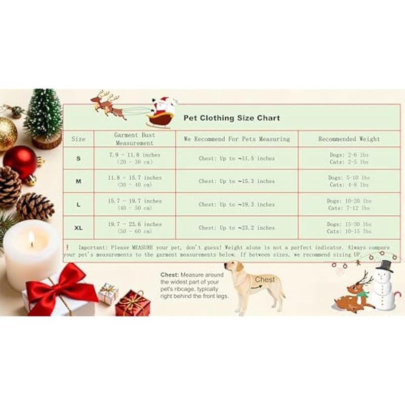 زي تنكري للحيوانات الاليفة للكلاب الصغيرة والقطط من اي او اي سي واي بي اف، معطف شتوي بغطاء للراس لل، ملابس بيجامة مضحكة لحفلات الكريسماس، رجل الثلج، مقاس L - Image 3